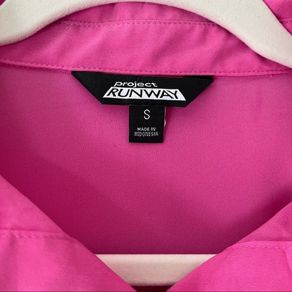 Project Runway women’s color block twist front shirt dress, small, pink and blue - Picture 3 of 6